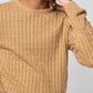 Men’s Crew Neck Cable Knit Sweater - Beige