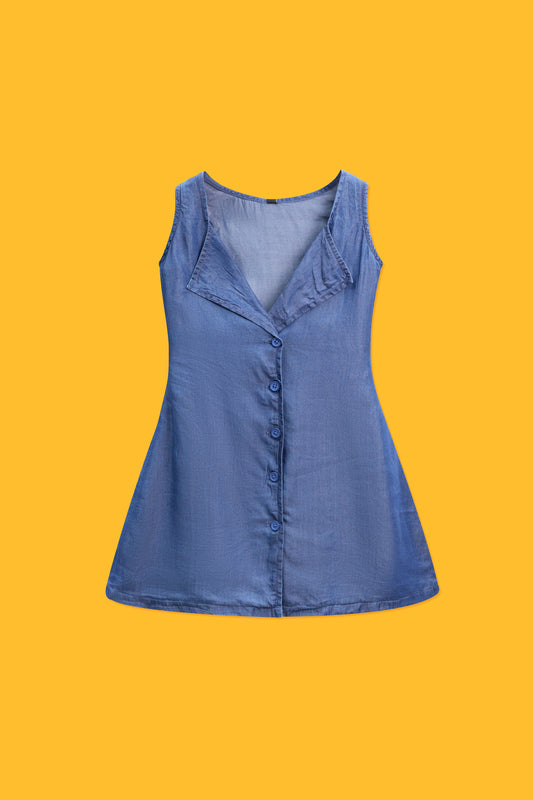 Little girls  Frock -Medium Wash