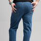 Men's Denim Chinos - Mid Blue