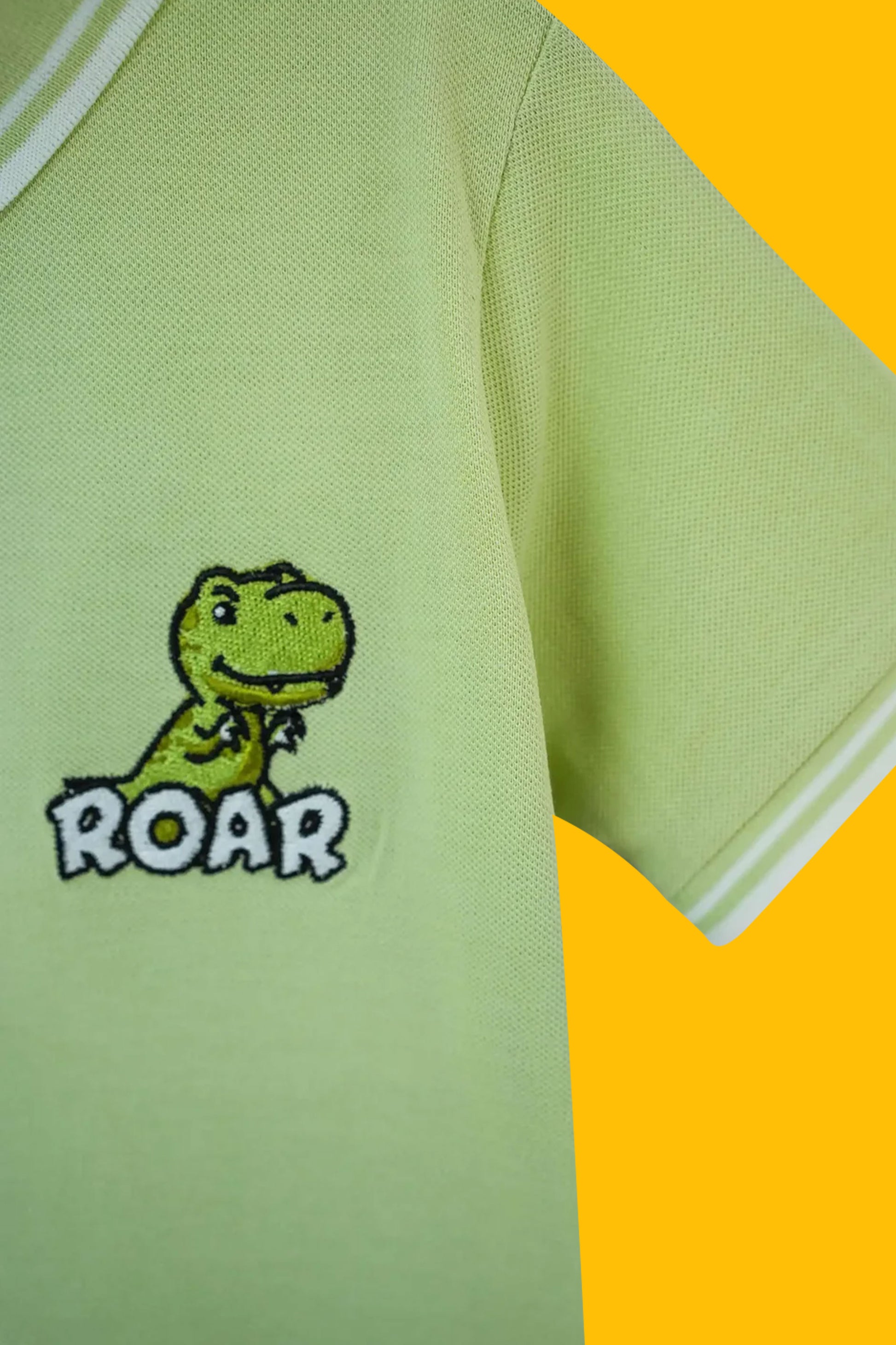 Little Boys' Pique Polo Shirt - Lime Cream
