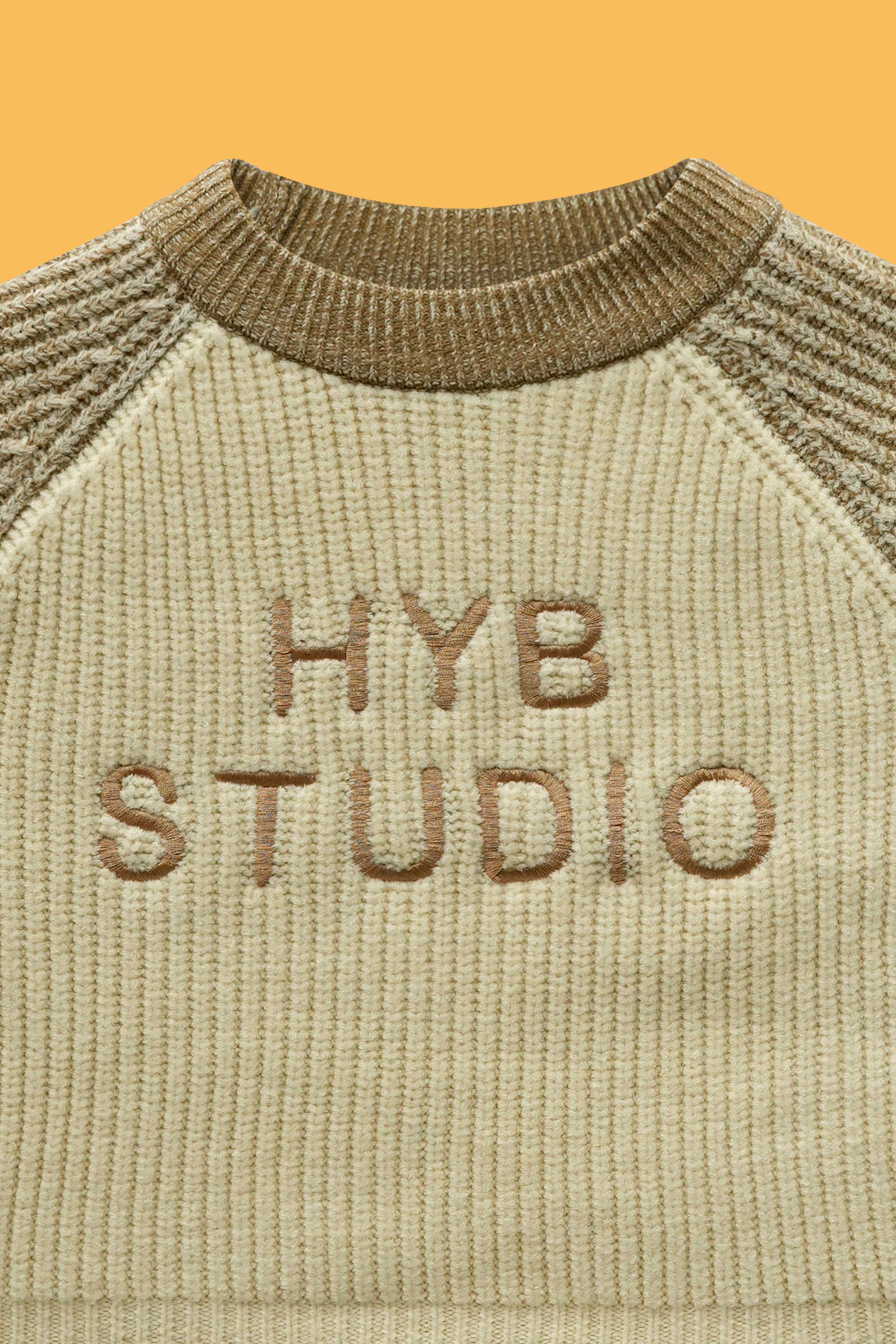 Little Boys’ R-Neck Wool Cardigan - Honey