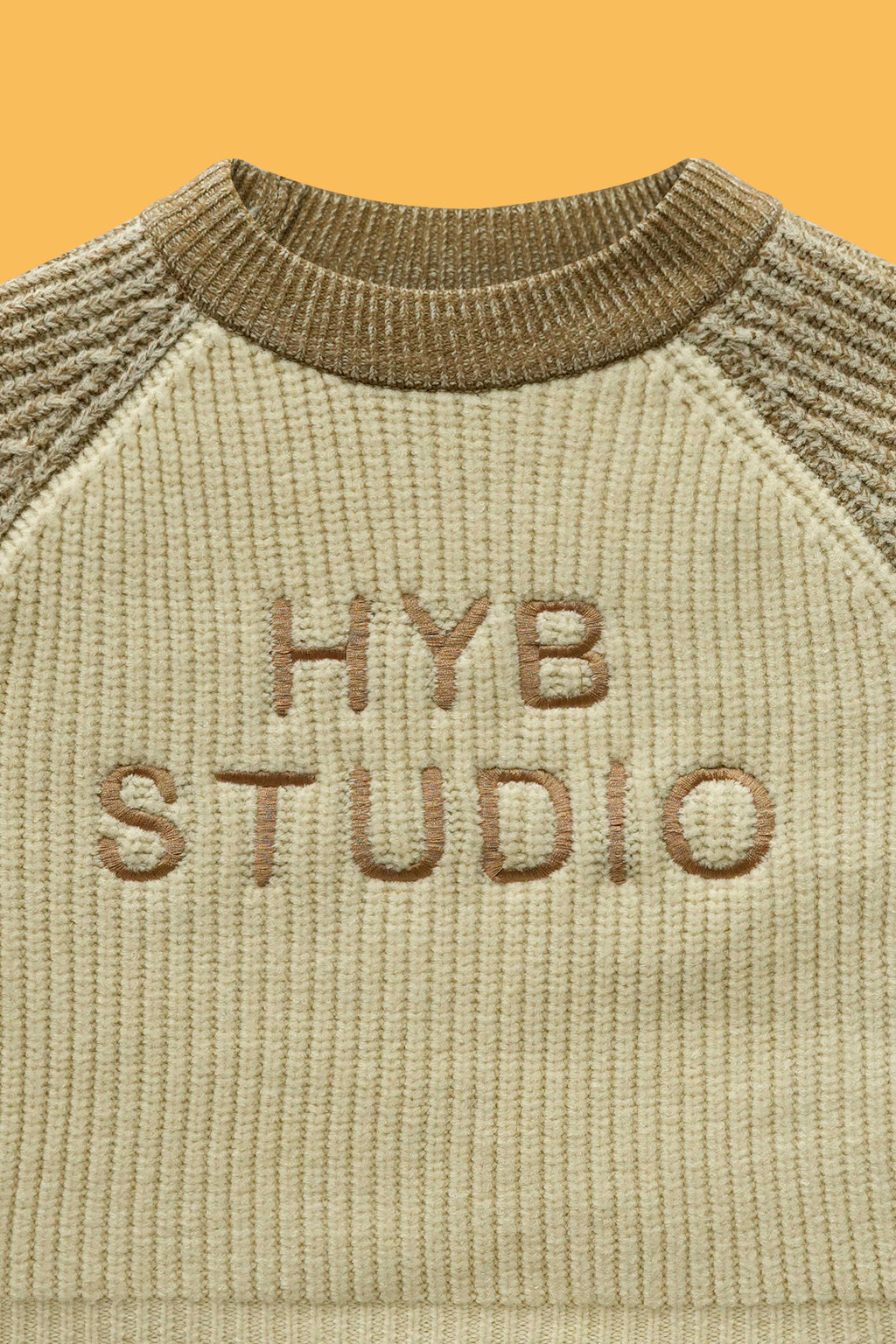 Little Boys’ R-Neck Wool Cardigan - Honey