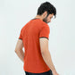Men Graphic Crew Neck T-Shirt - Chocolate Red - Harwage