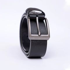 Men Basic Buckle Belt - Black