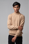 Men’s Turtle Neck Sweater - Beige