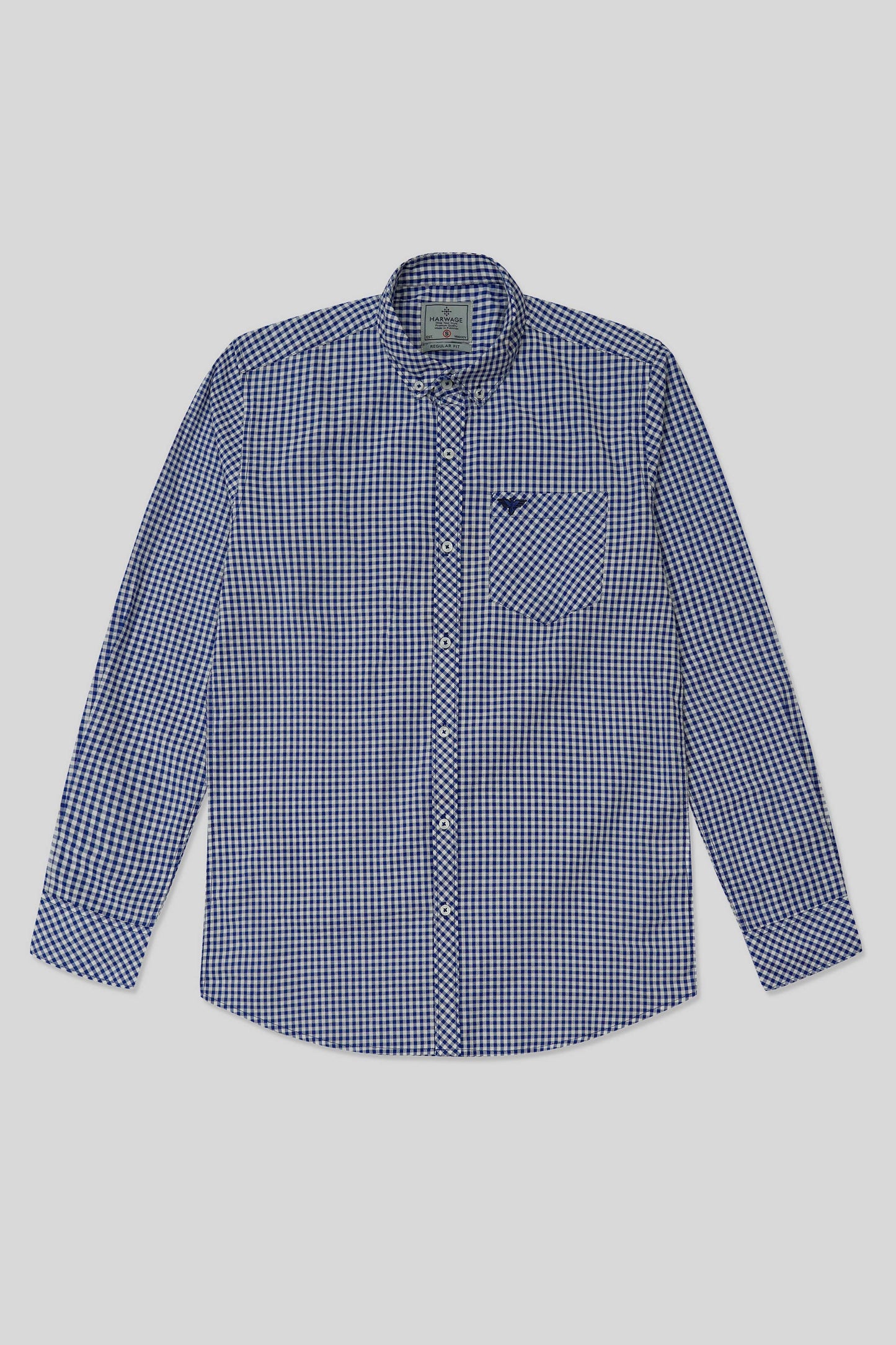 Men’s Classic Casual Shirt - Blue & White
