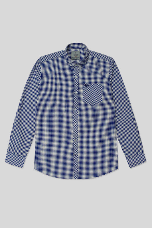 Men’s Classic Casual Shirt - Blue & White