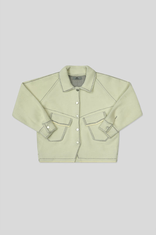 Women’s Oversize Wool Coat - Star White