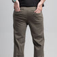 Men's Elasticated Chino Trousers - Olive