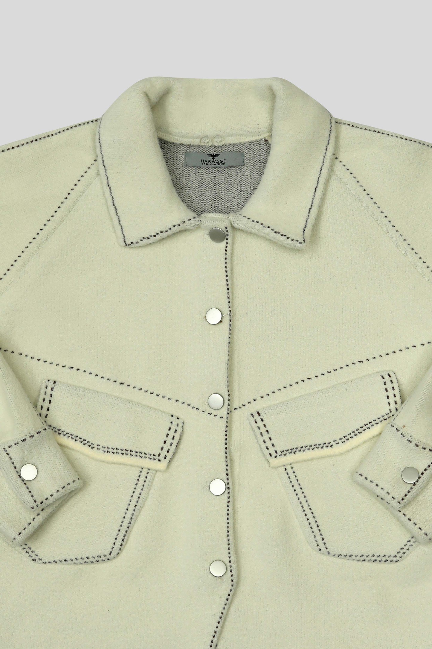 Women’s Oversize Wool Coat - Star White