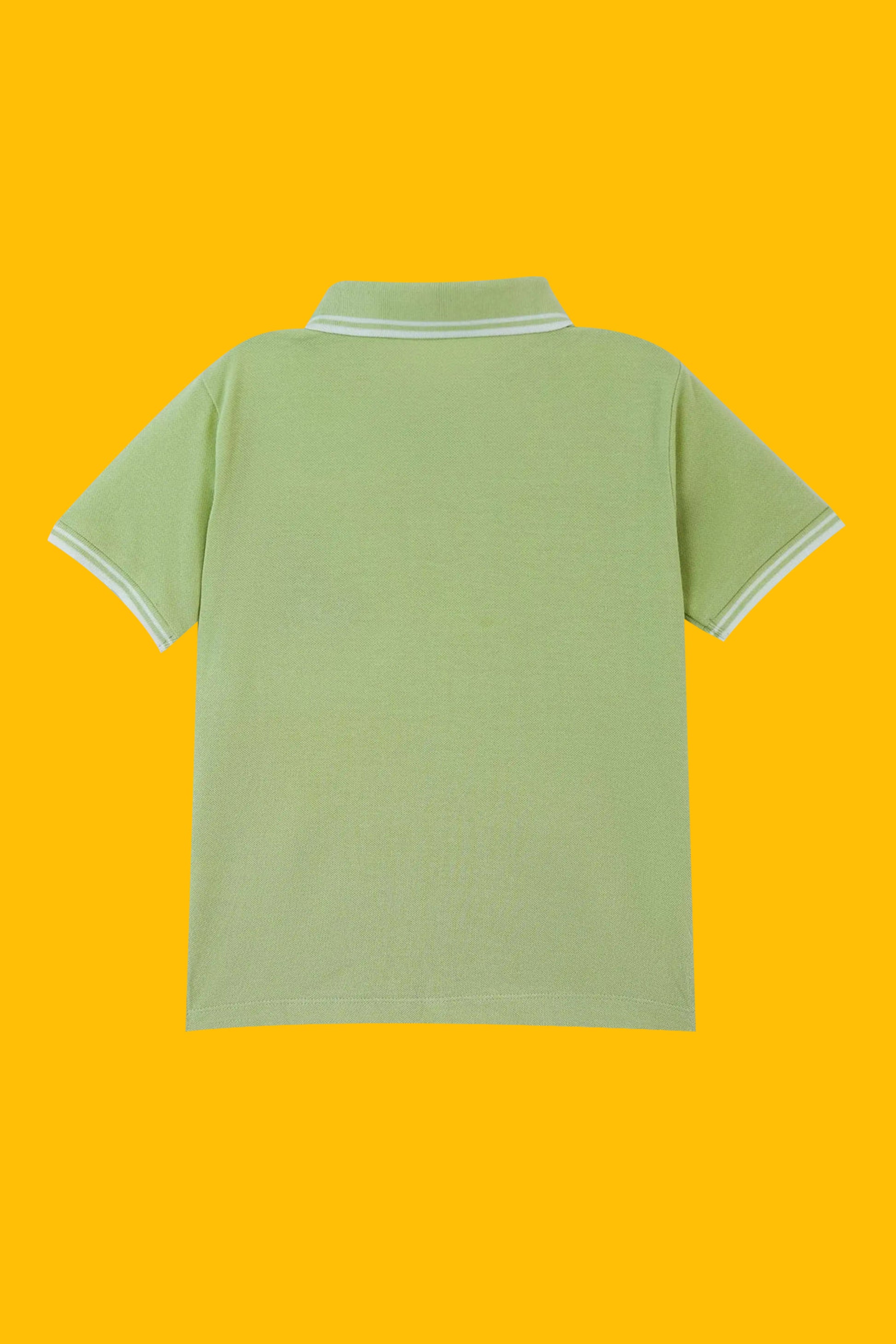Little Boys' Pique Polo Shirt - Lime Cream