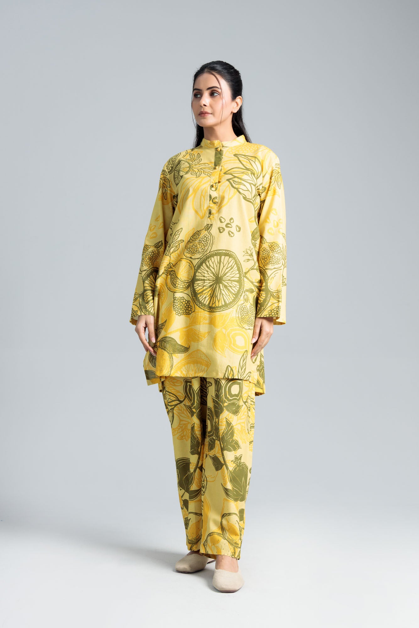 Women’s Cotton Co-Ord Set - Green Tint