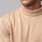 Men’s Turtle Neck Sweater - Beige