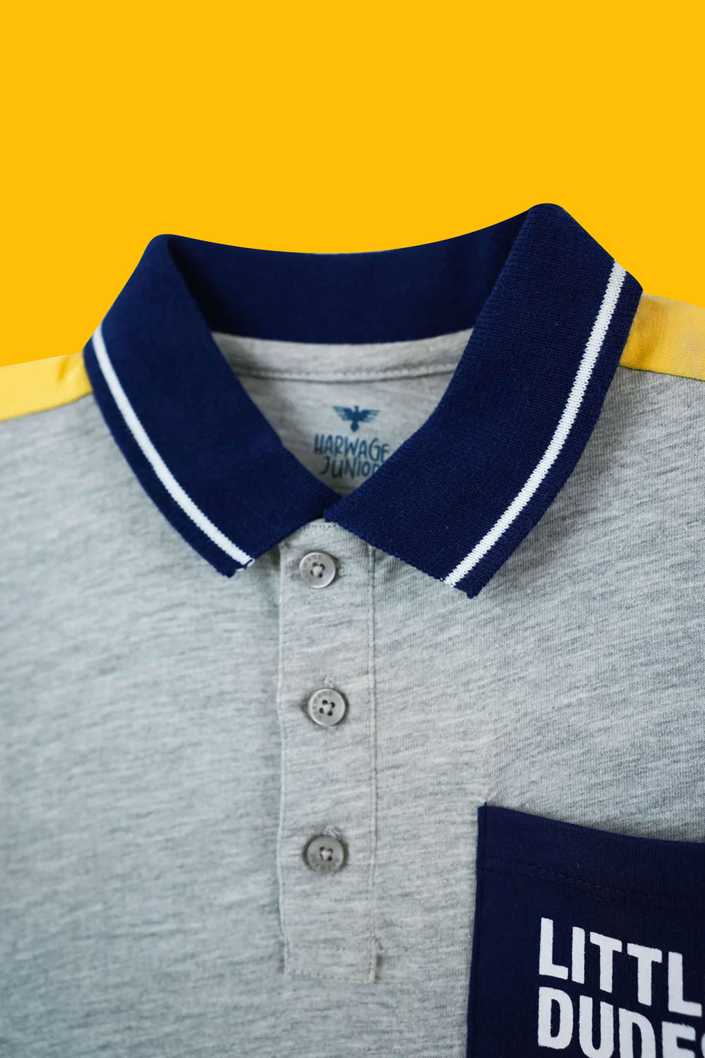 Little Boys' Jersey Polo Shirt - Haider Grey