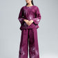Women’s Cotton Two-Piece Set - Purple