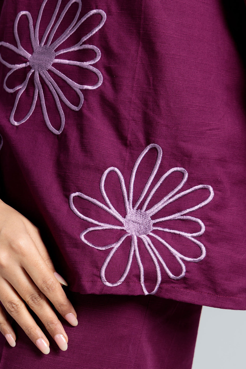 Women’s Cotton Two-Piece Set - Purple