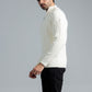 Men’s Wool Mock Neck Jersey - Off White