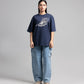 Women Boxy Fit Cotton T-Shirt -  Navy