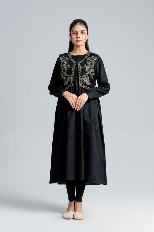 Women’s Cotton Frock - Black