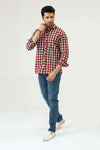 Men Casual Dress Shirt - Multi Checkered