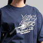 Women Boxy Fit Cotton T-Shirt -  Navy