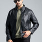 Men’s Faux Leather Jacket - Black