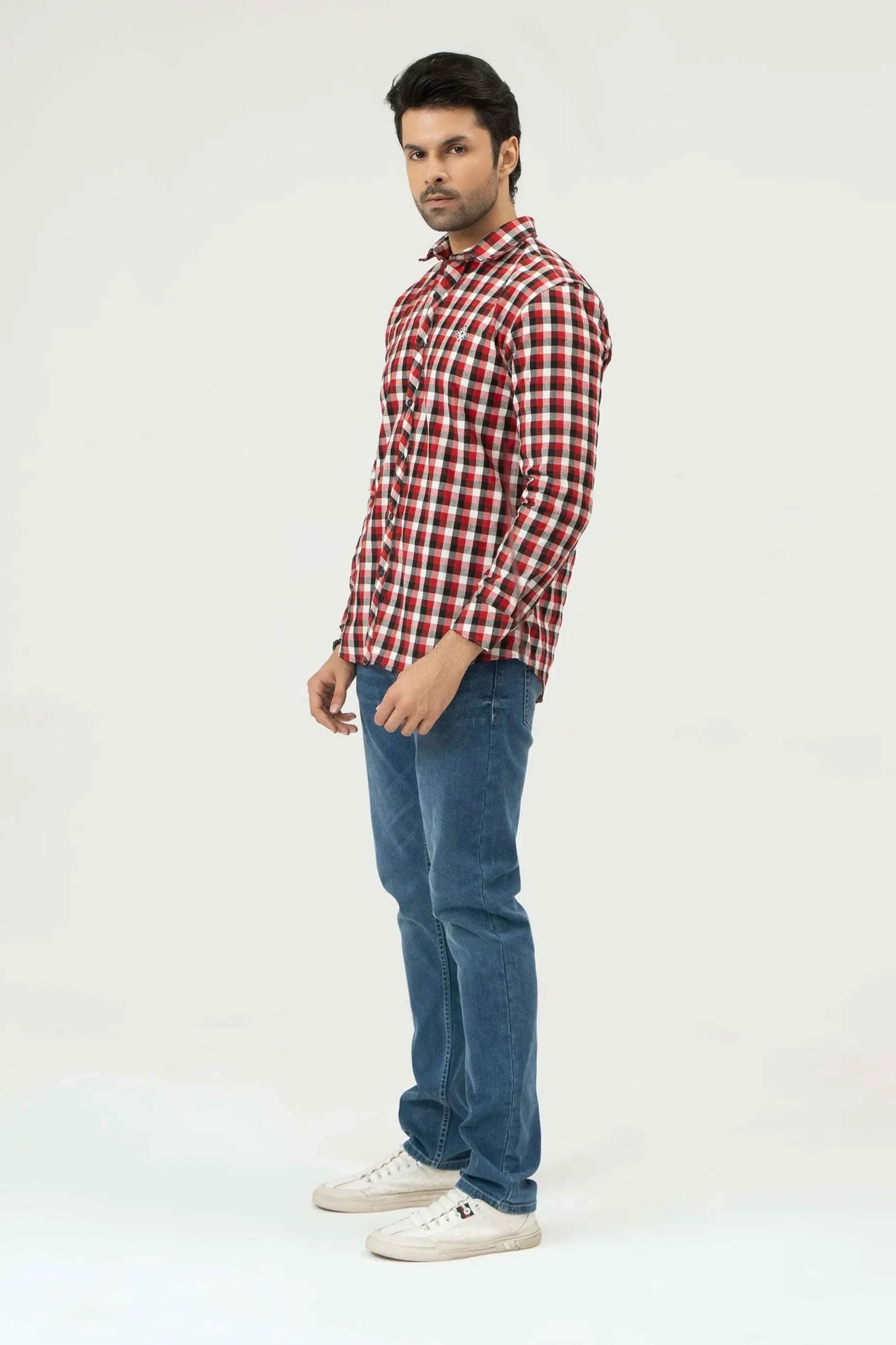 Men Casual Dress Shirt - Multi Checkered