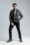 Men’s Faux Leather Jacket - Black