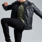 Men’s Faux Leather Jacket - Black