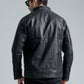 Men’s Faux Leather Jacket - Black