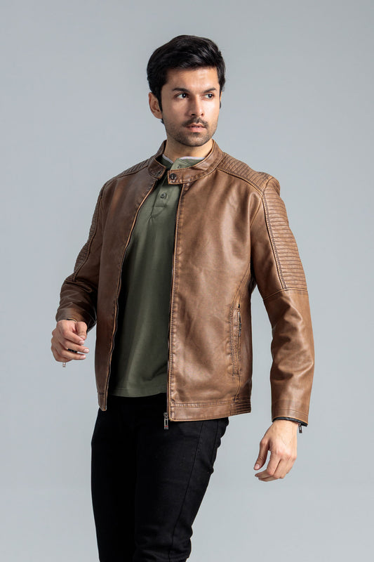 Men LEATHER Jacket - Brown Tint
