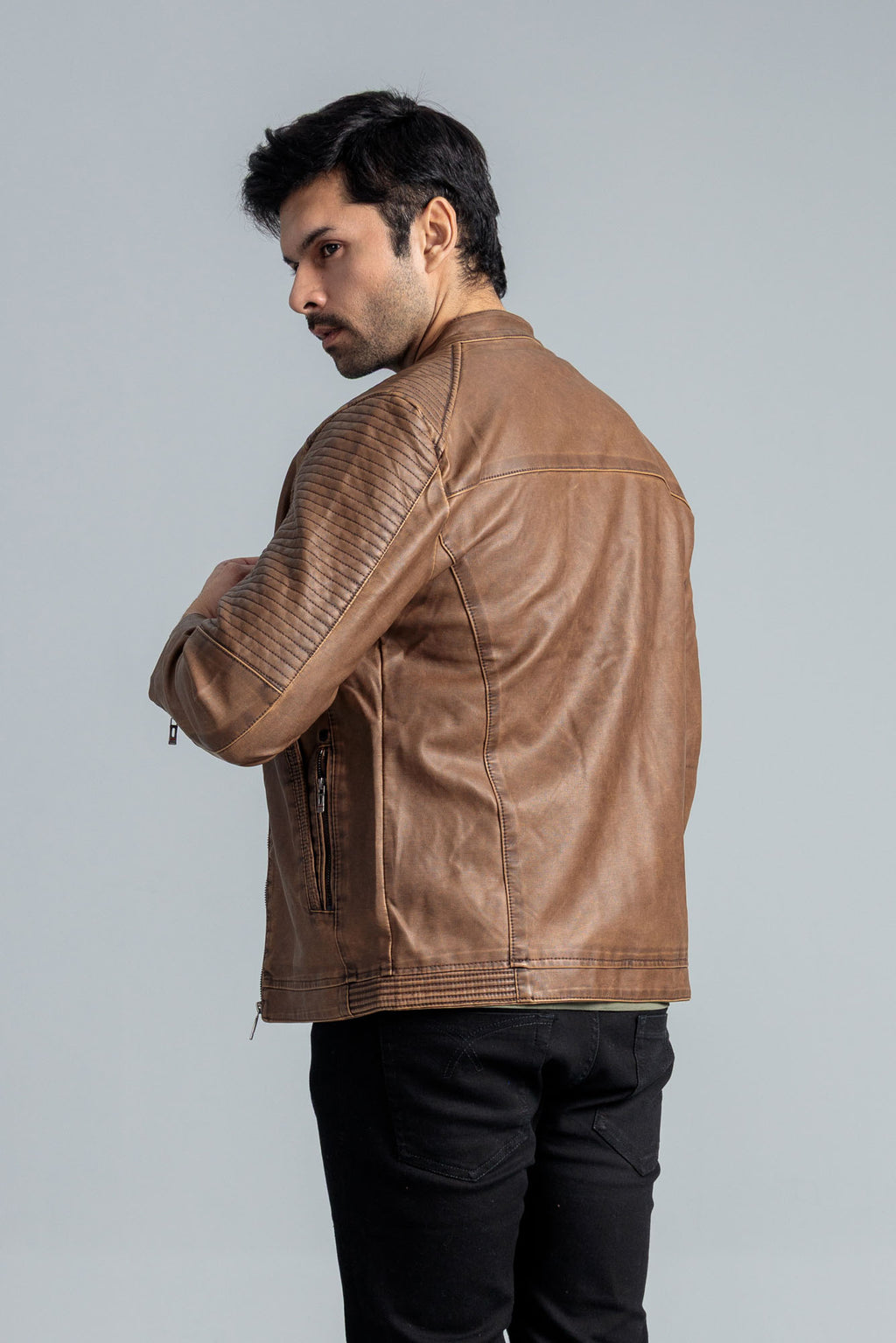 Men LEATHER Jacket - Brown Tint