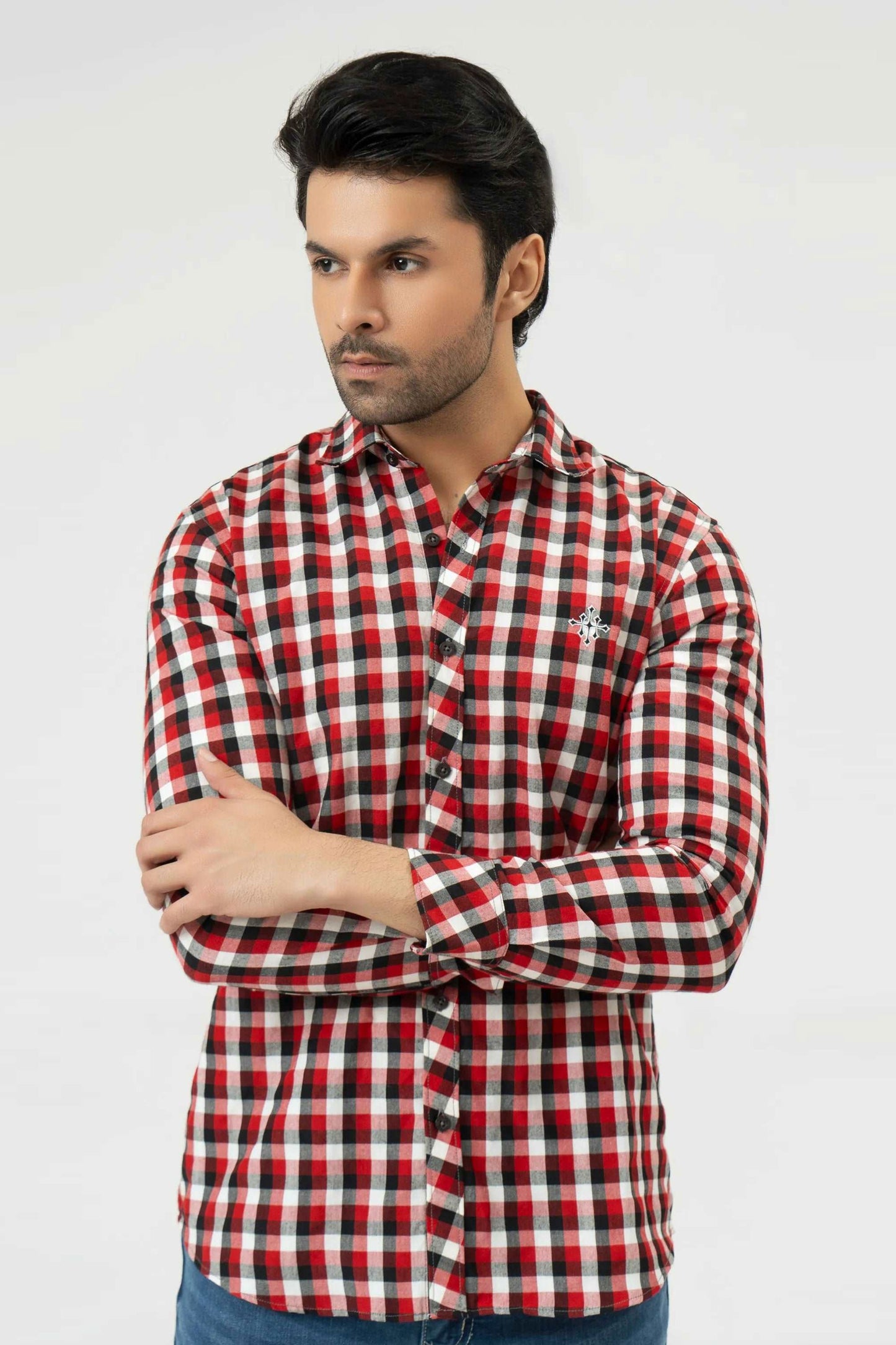 Men Casual Dress Shirt - Multi Checkered