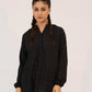 Women Ban Dress Shirt - Black - Harwage