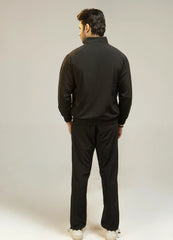 Men Regular Fit Tracksuit - Black