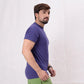 Men Printed T-Shirt - Navy Blue - Harwage