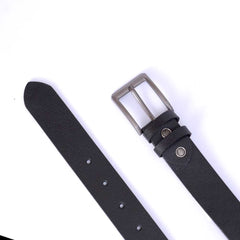 Men Basic Buckle Belt - Black