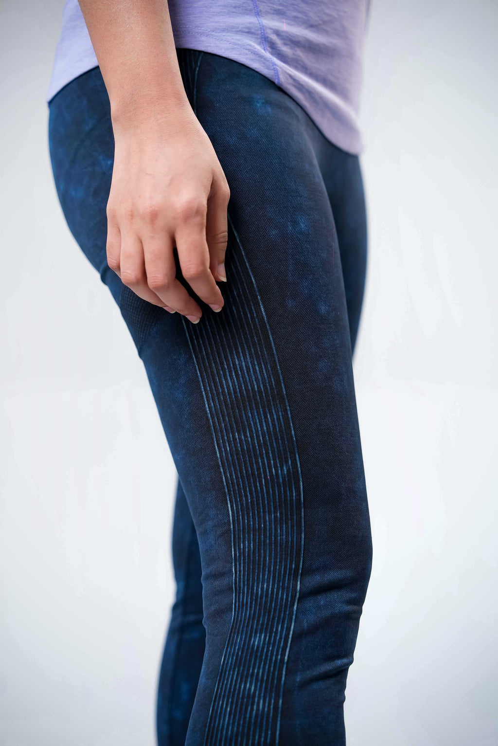 Women Cold Wool Leggings  - Black