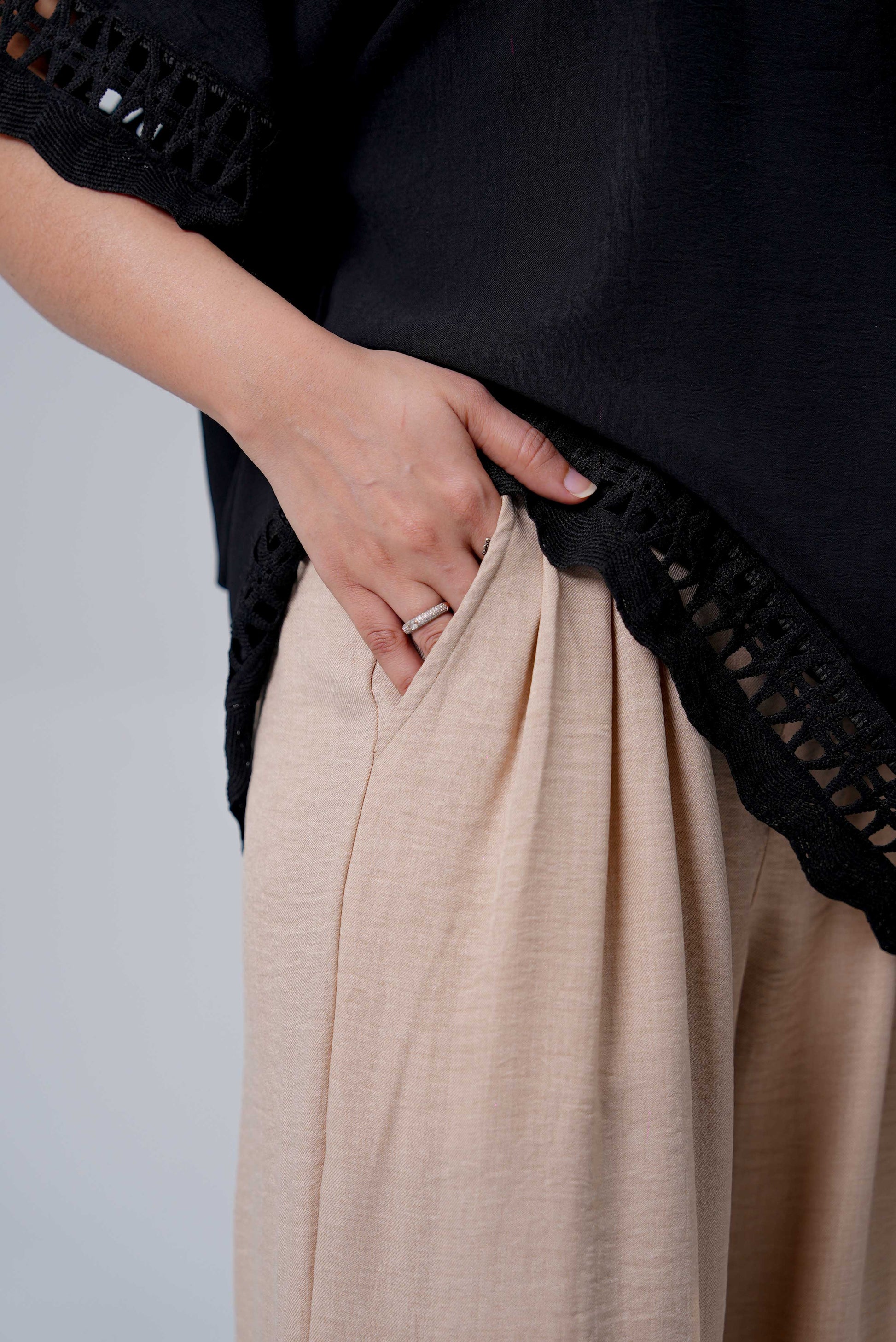 Women Trouser - Beige