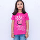 Junior Girls Printed Graphic Shirt – Vivid Pink