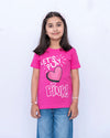 Junior Girls Printed Graphic Shirt – Vivid Pink