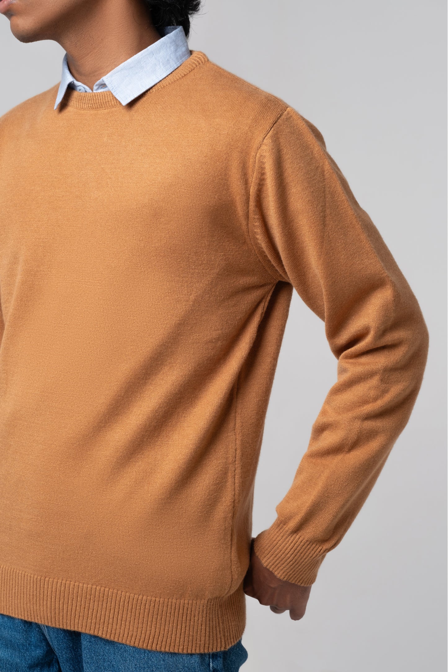 Men’s Crew Neck Sweater - Mustard