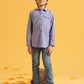 Boys’ Full Sleeves Casual Shirt - Blue