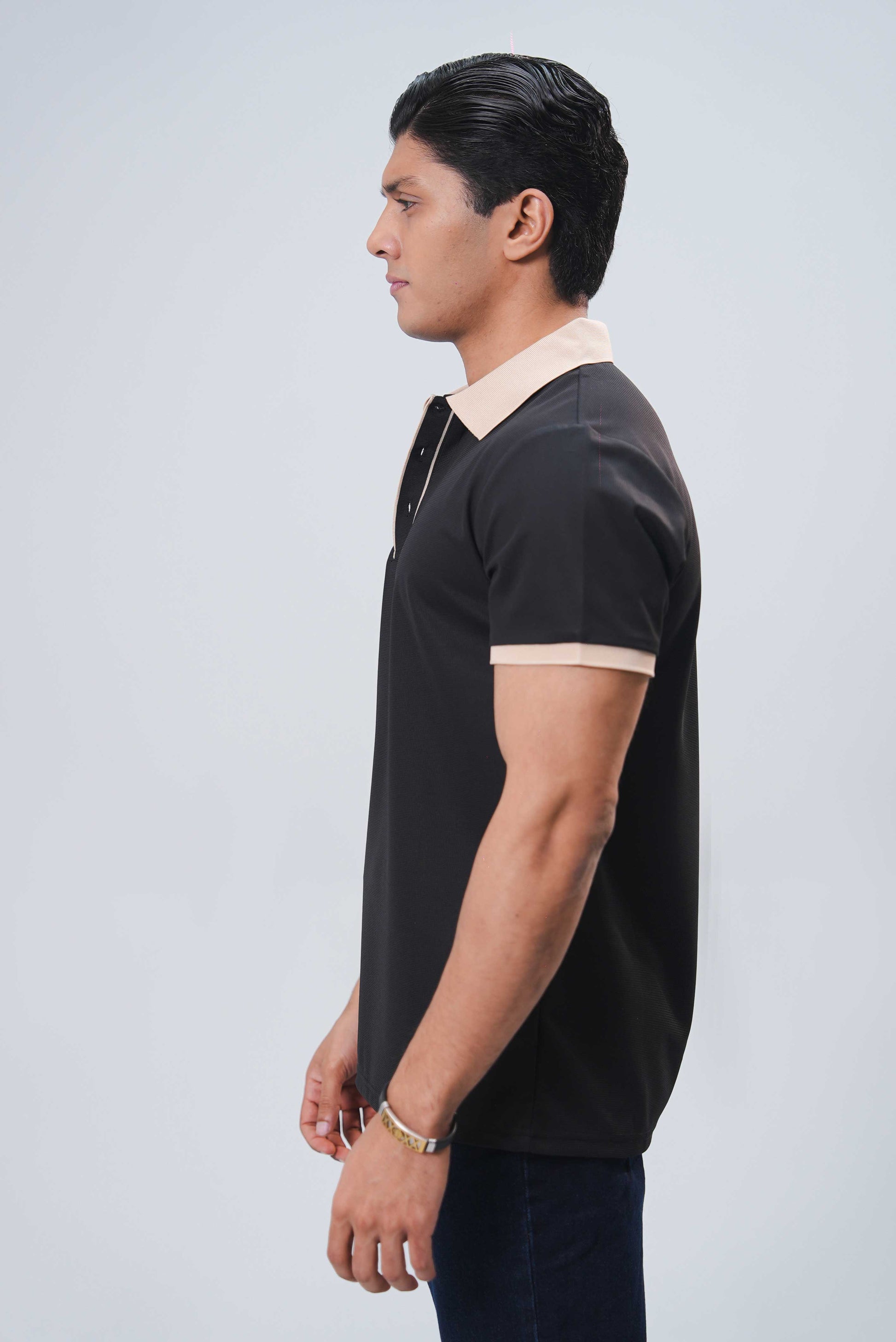 Men’s Essential Plain Polo Shirt – Black