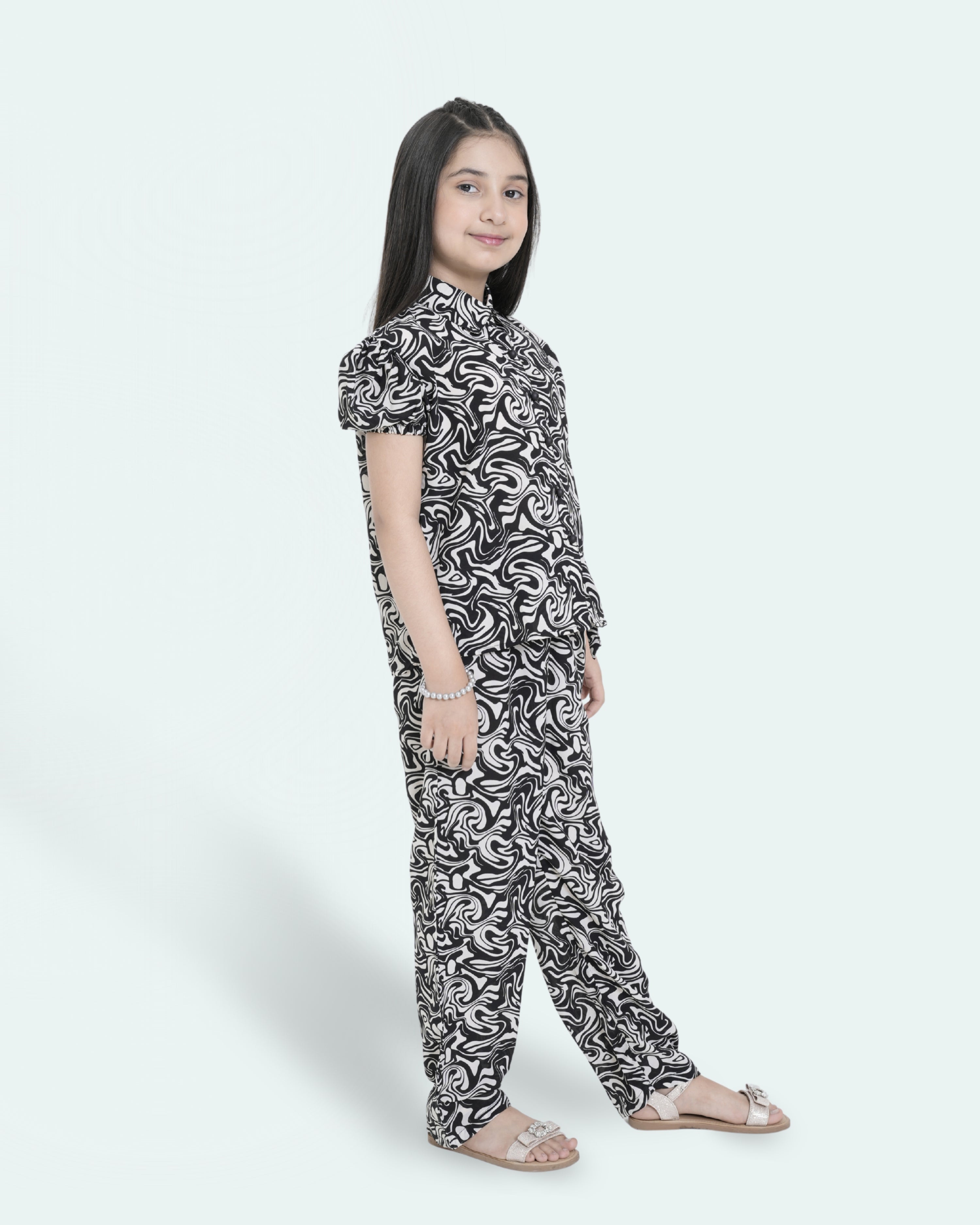 Girls Two Piece Set - Black