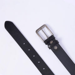 Men Faux Leather Belt - Black