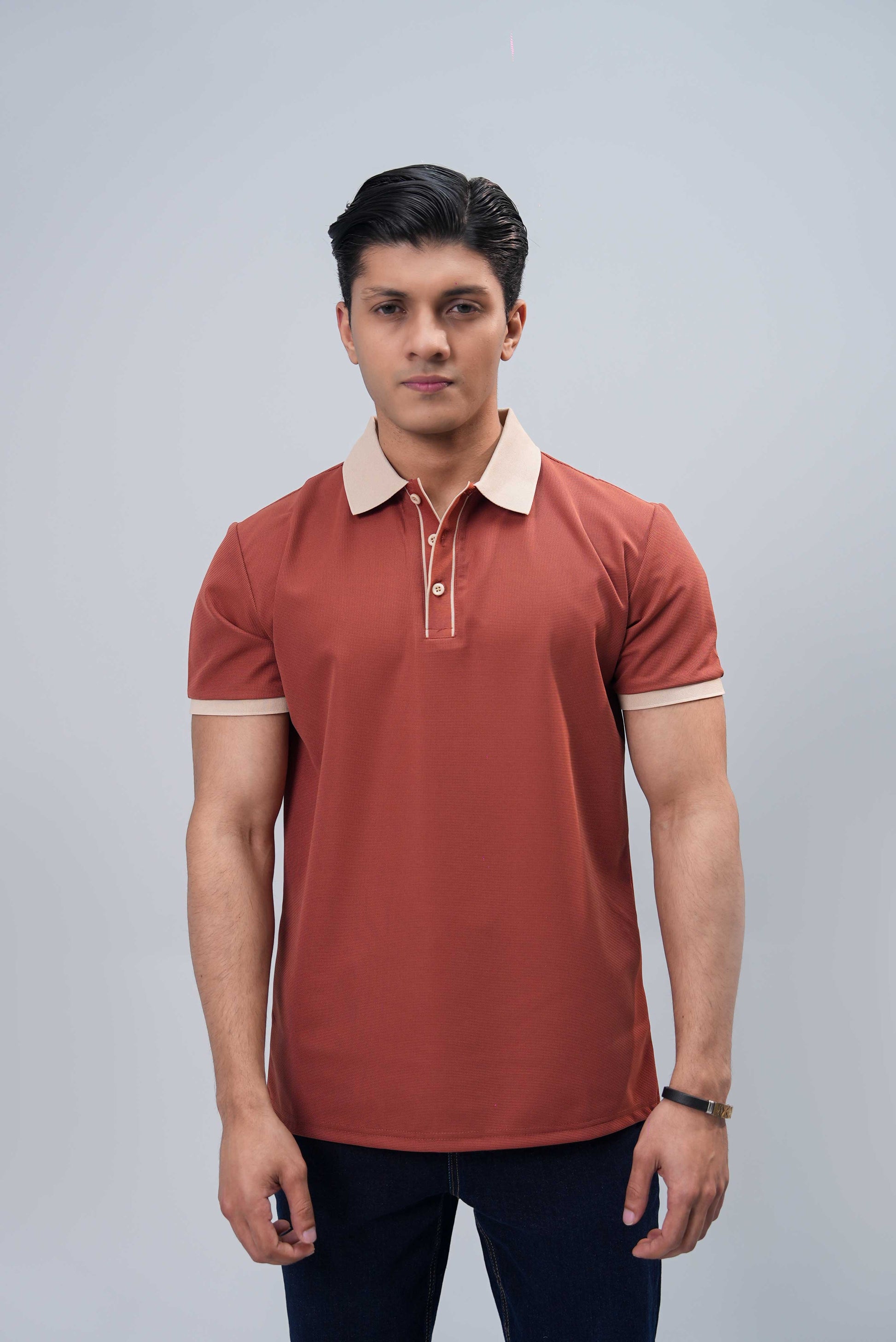 Men’s Essential Plain Polo Shirt – Rust