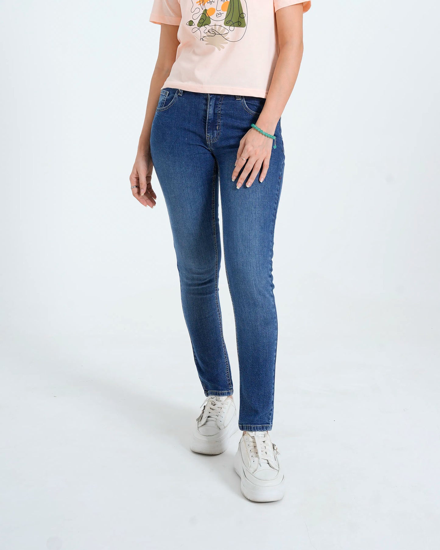 Women Dark Blue Slim Fit Denim Jeans
