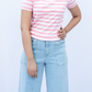 Women Wide Leg Plain Jeans – LT-Blue