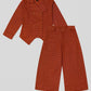 Junior Girls’ Two-Piece Cotton Set - Brown